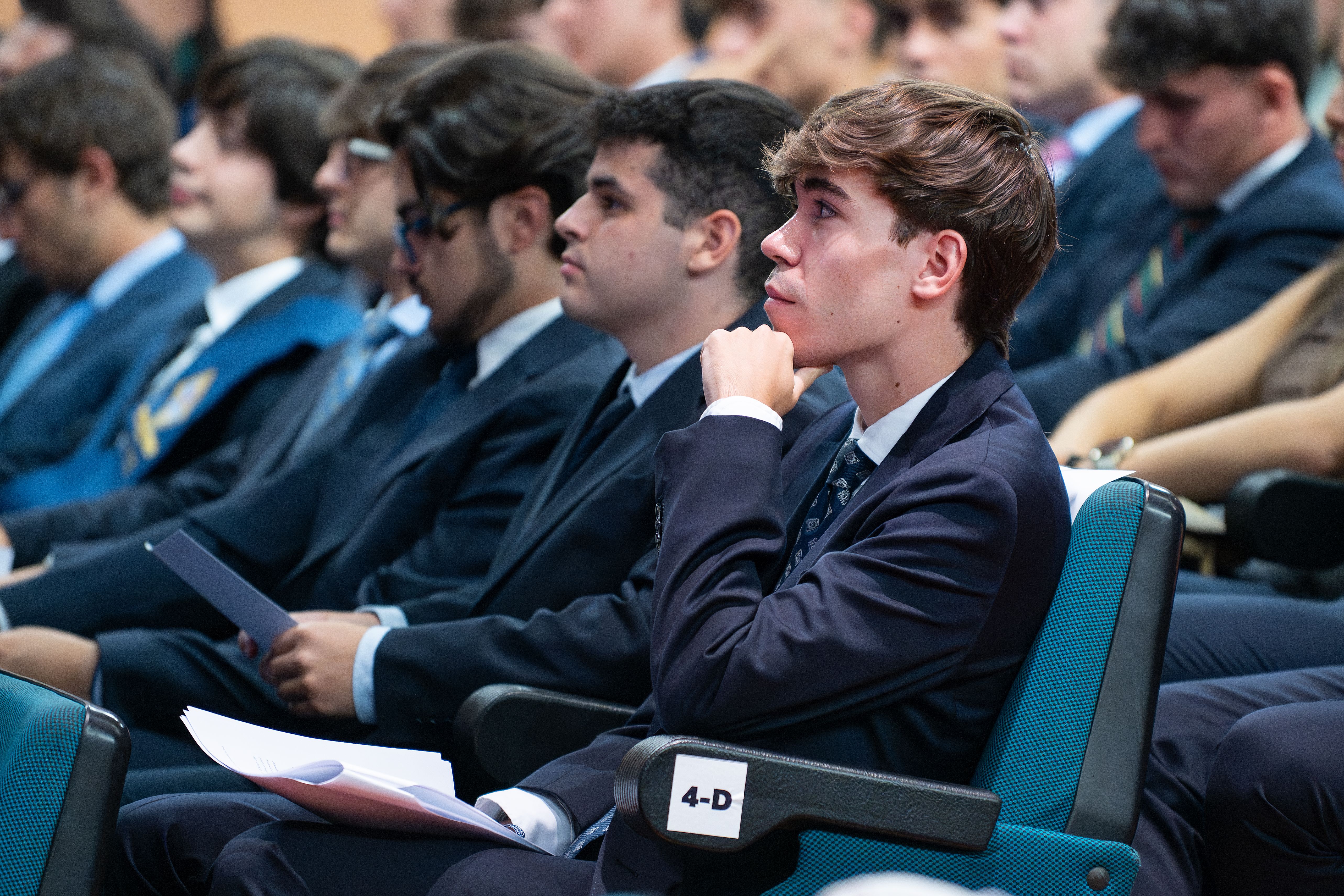 Students during the Opening Ceremony of the Academic Year at the Francisco de Vitoria College