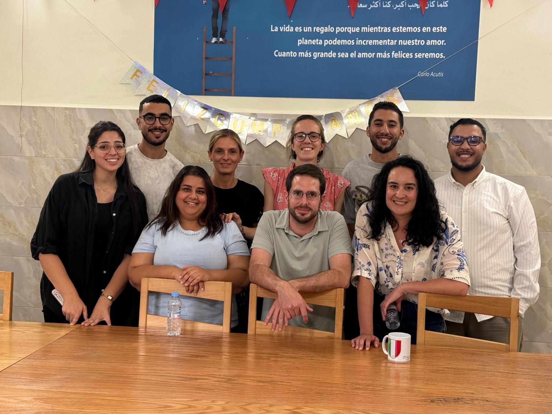 Delegación de la UFV junto con representantes del Proyecto Faro