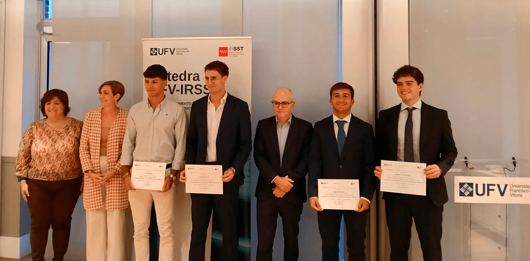 Ganadores de los premios de la II edición del Concurso de Trabajos Fin de Grado en Seguridad, Salud y Bienestar